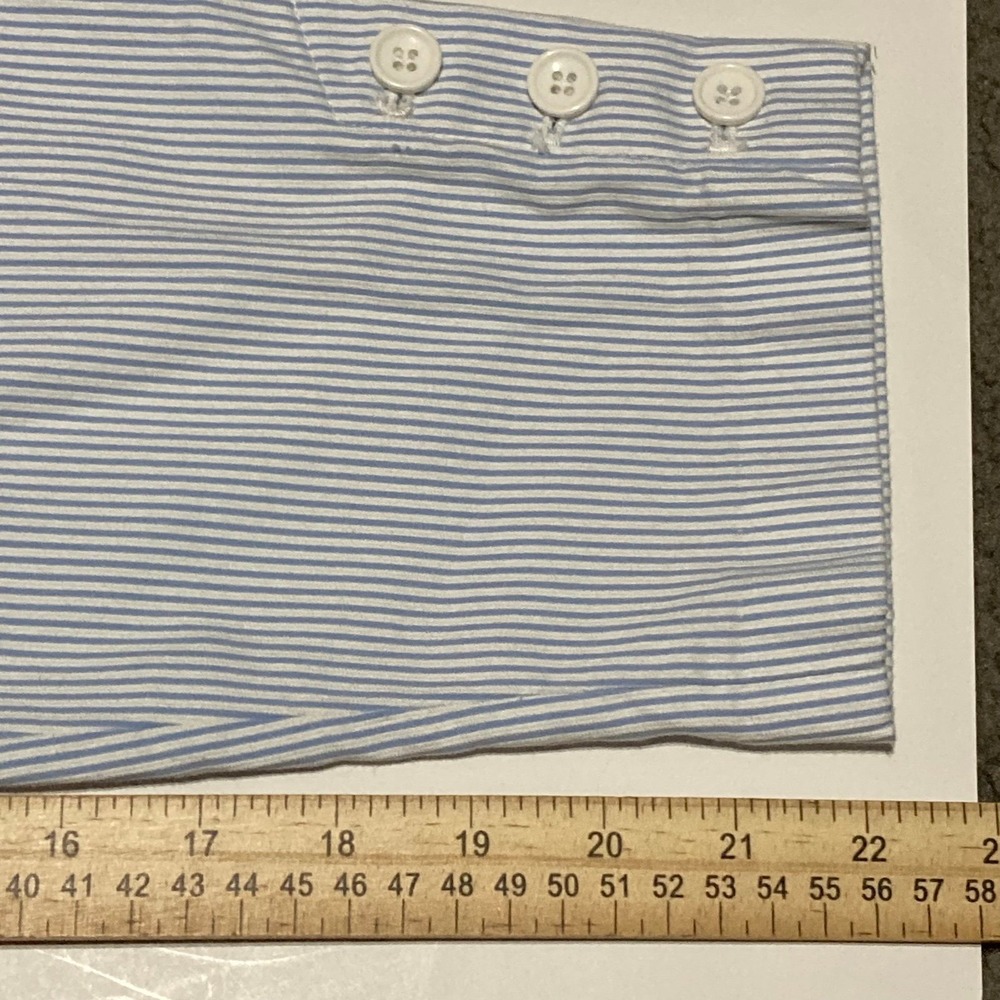 Talbots Petites Blue & White Pinstripe Capri Pants ~ Womens Size 2P Costal - Picture 7 of 9